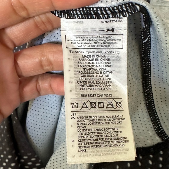 ADIDAS X ALEXANDER WANG Red Black Photocopy Pixelated Mini Dress Shirt Dress XS - Picture 12 of 15